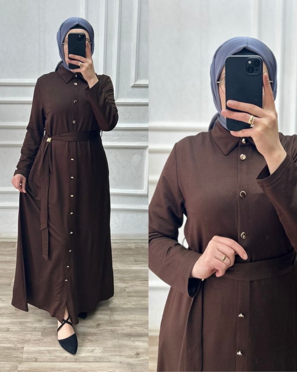 Hümeyra Elbise Kahverengi 26101