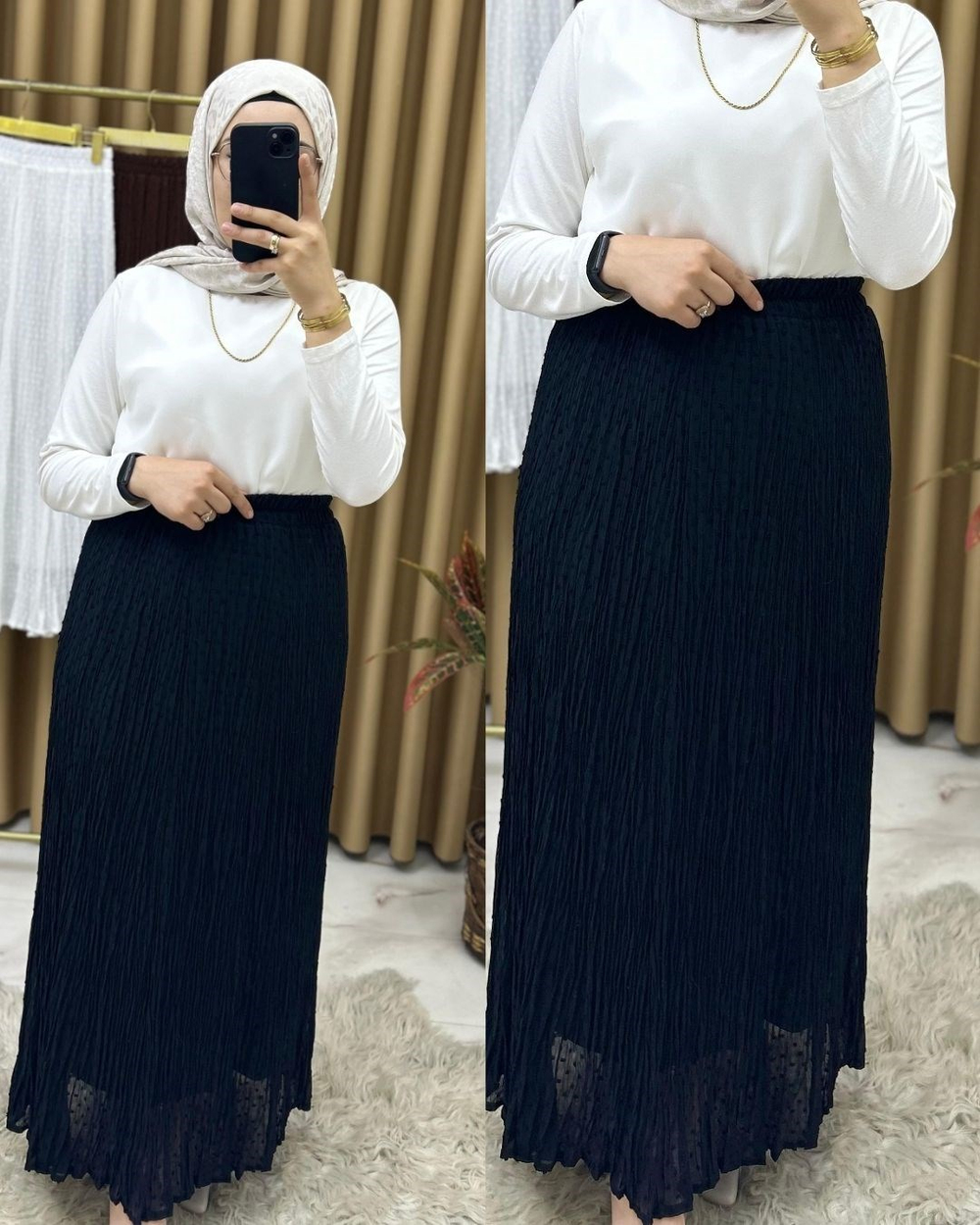 Ponponlu Etek Siyah 27112