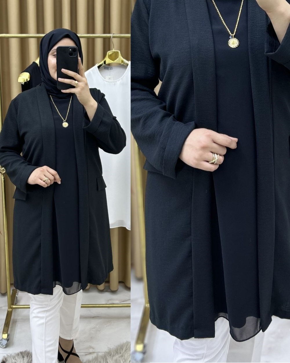 Rana Siyah Sıfır Kollu İçlik 32120