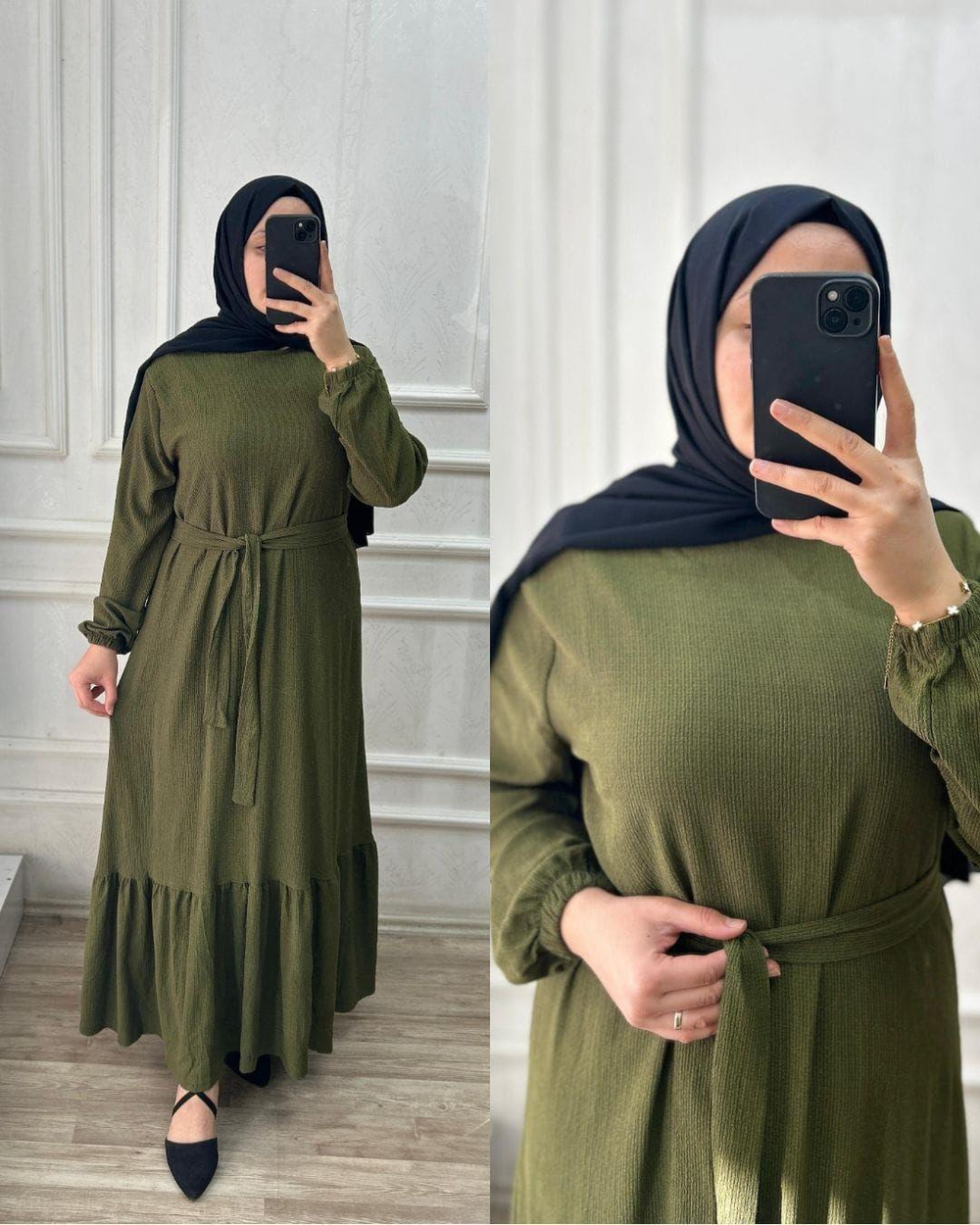 Suna Elbise haki yeşili 26117
