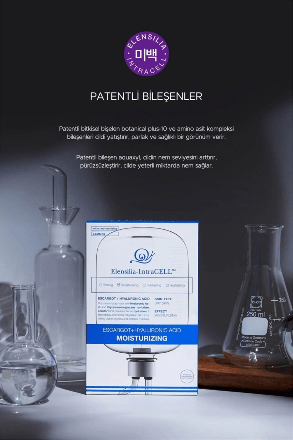 Elensilia Escargot Hyaluronic Acid Moisturizing  Mask