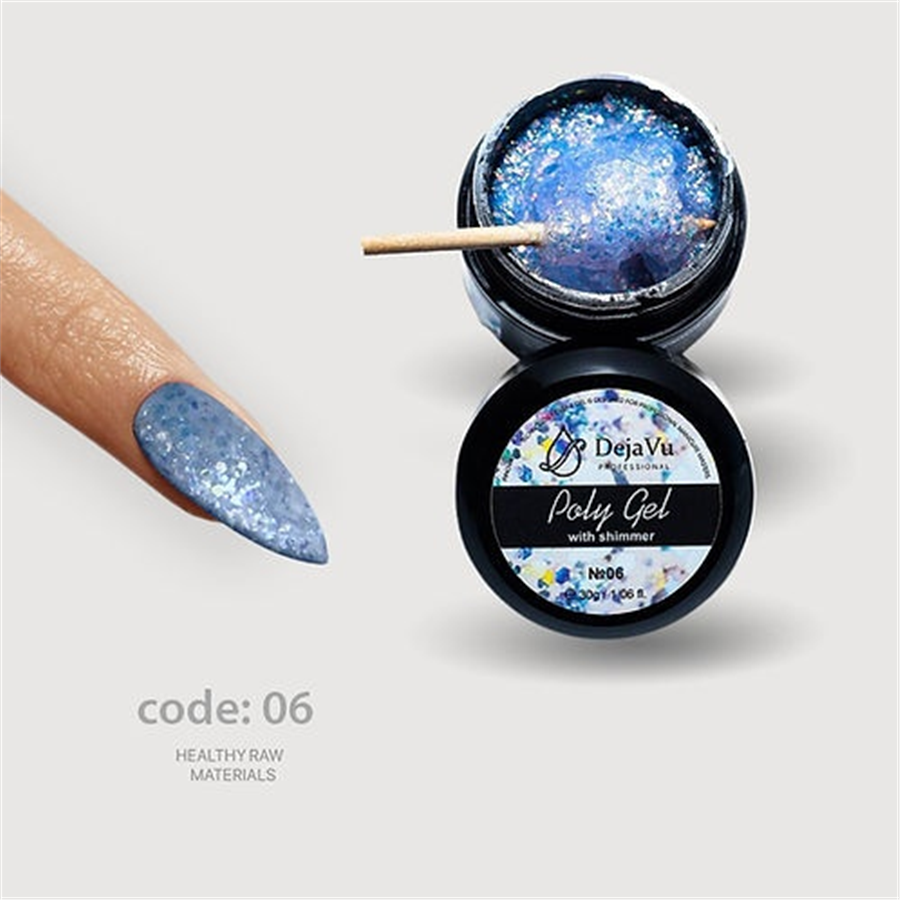 DejaVu Poly Gel With Shımmer  30Ml  - 06