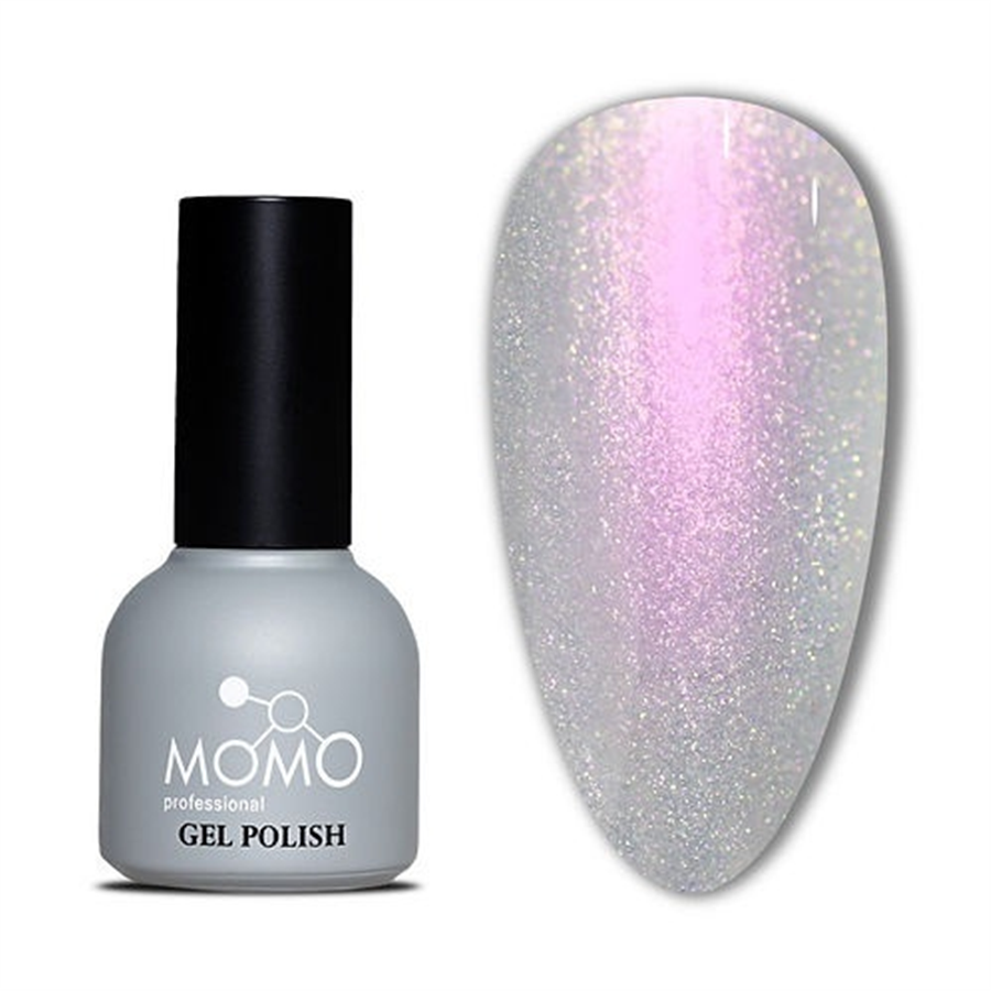 MOMO Holografik Kalıcı Oje SL03, Rakı Beyazı Pembe Mor Simli, 10 ml