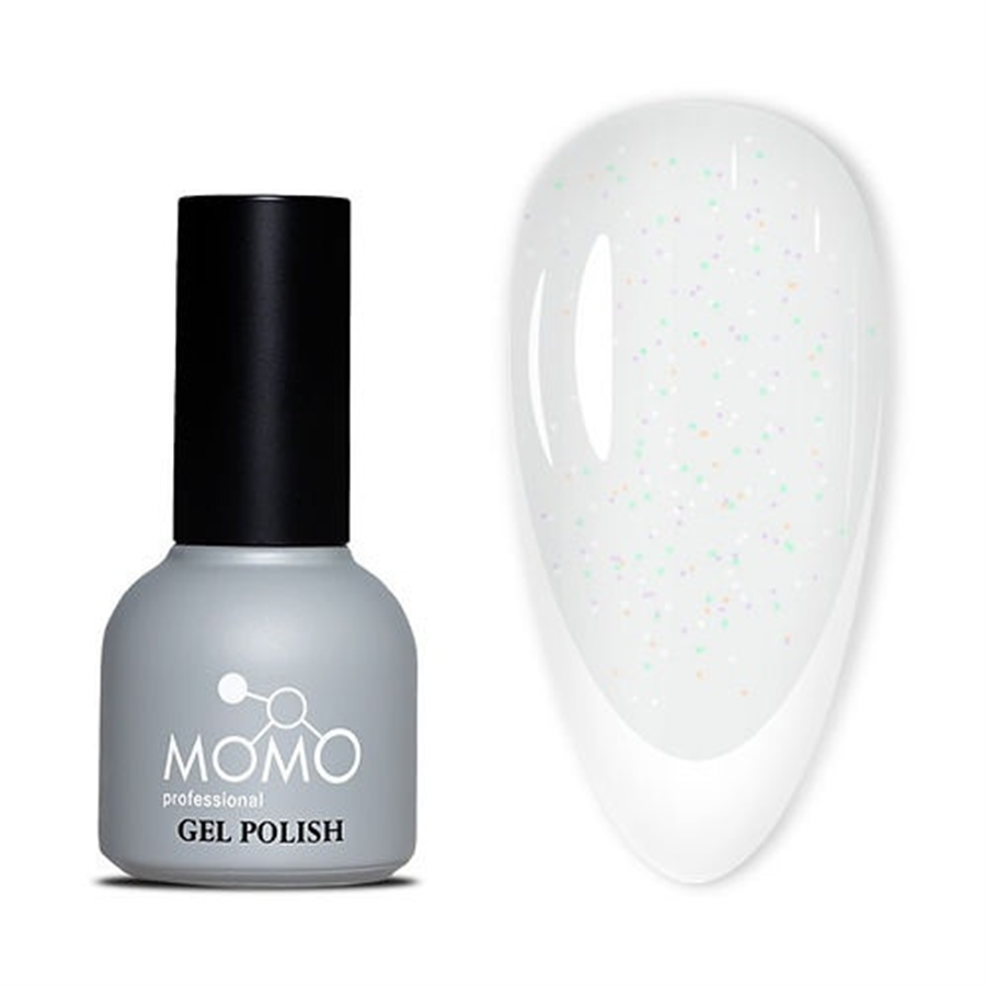 MOMO Kalıcı Oje French Cover Rubber Base Coat FC11, Işıltılı Rakı Beyazı, 10 ml
