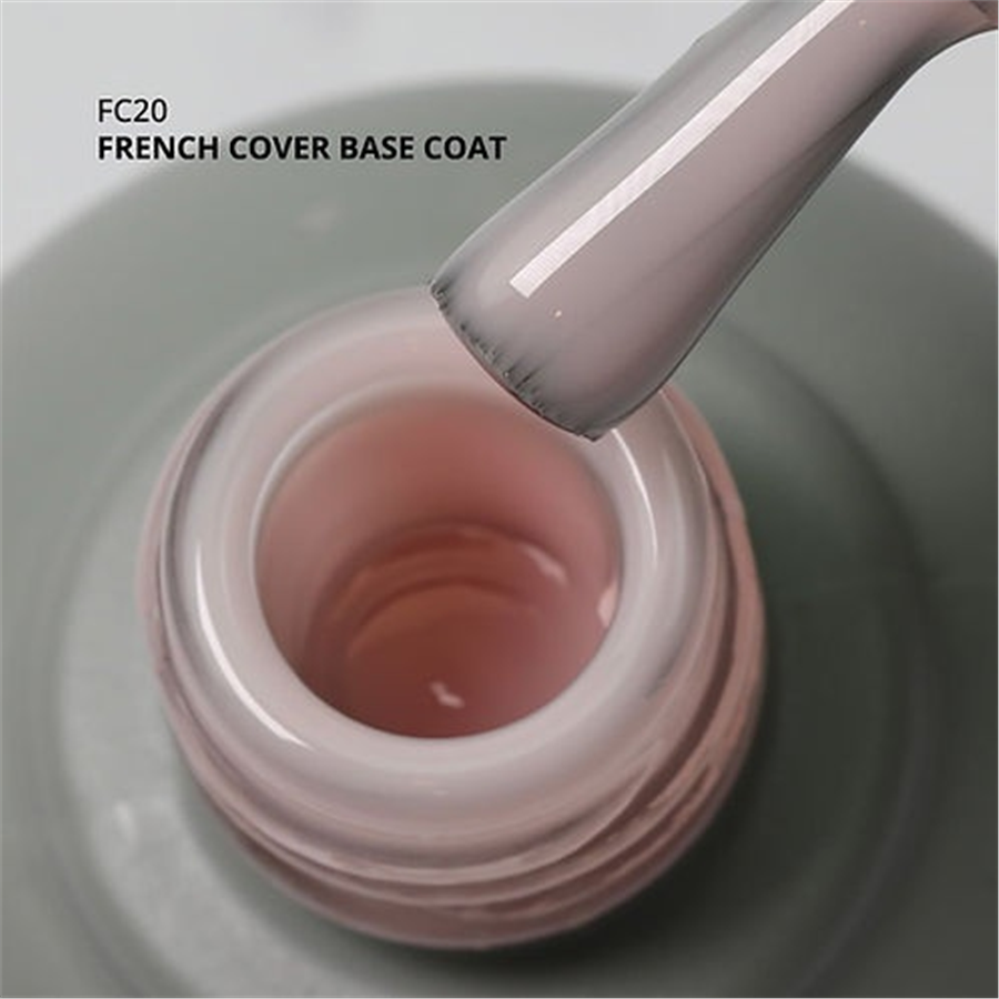 MOMO Kalıcı Oje için French Cover Rubber Base Coat FC20, Sütlü Pembe, 10 ml