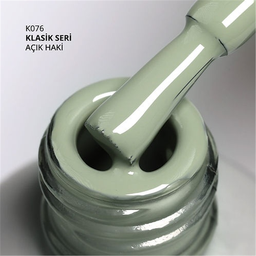 MOMO Kalıcı Oje K076, Açık Haki, 14 ml