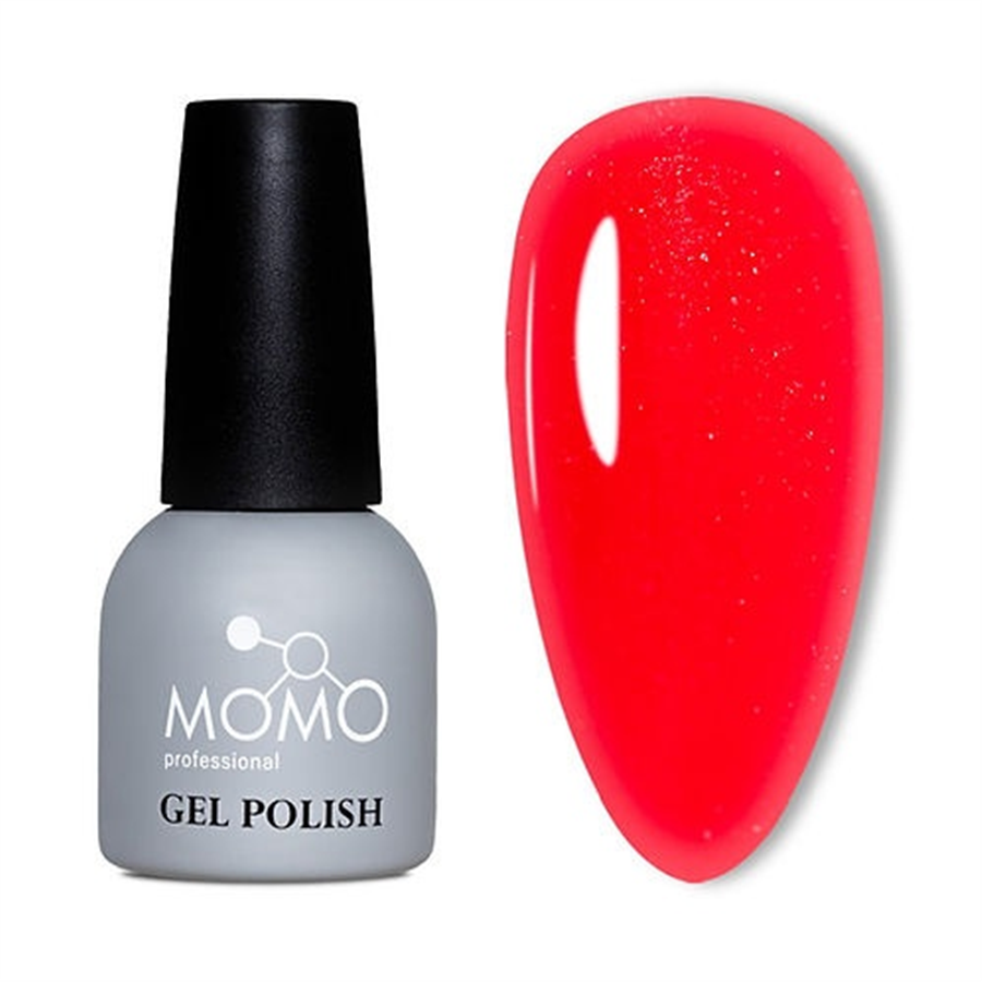 MOMO Kalıcı Oje S017, Hafif Simli Kırmızı, 14 ml