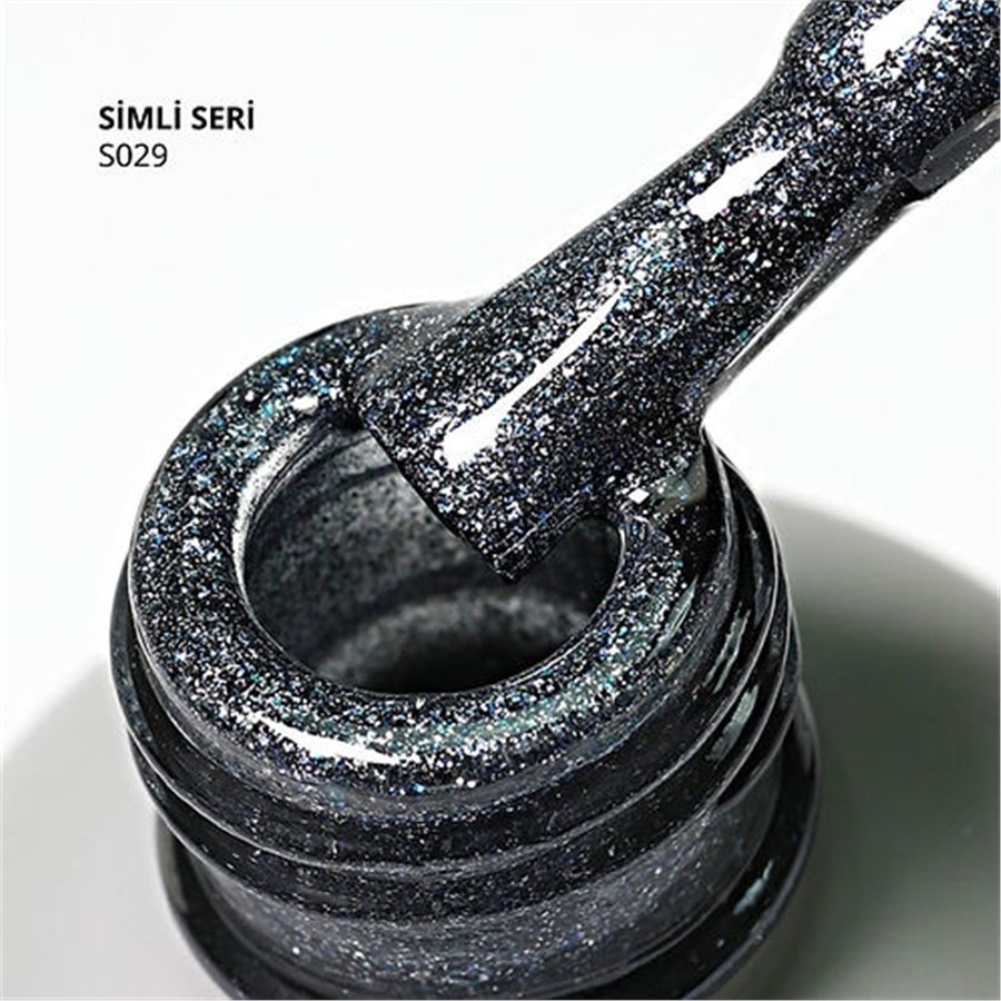 MOMO Kalıcı Oje S029, Parıltılı Küllü Gri, 14 ml