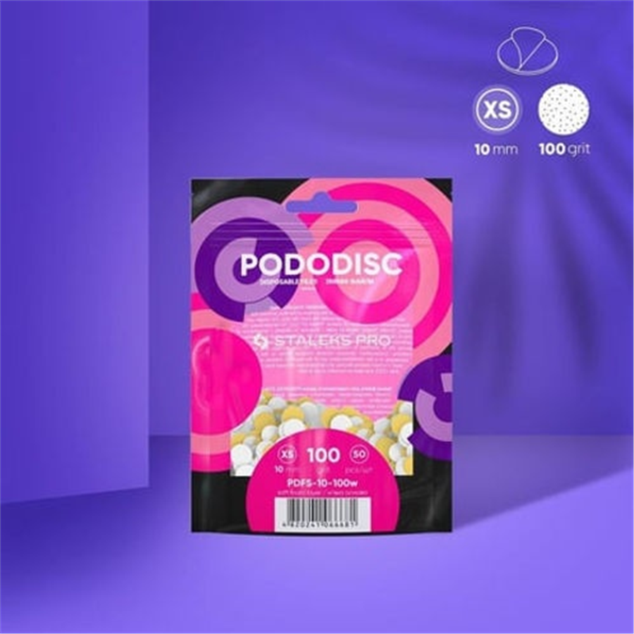 PODODISC STALEKS PRO XS Pedikür Disk İçin Yumuşak Tabanlı Yedek Beyaz Törpüler,