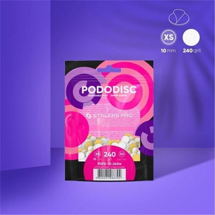 PODODISC STALEKS PRO XS Pedikür Disk İçin Yumuşak Tabanlı Yedek Beyaz Törpüler,