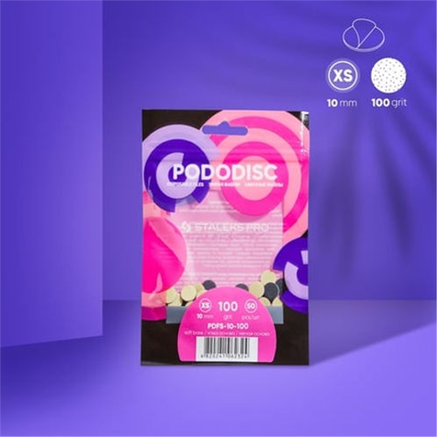 PODODISC STALEKS PRO XS Pedikür Disk İçin Yumuşak Tabanlı Yedek Törpüler, 100 Gr