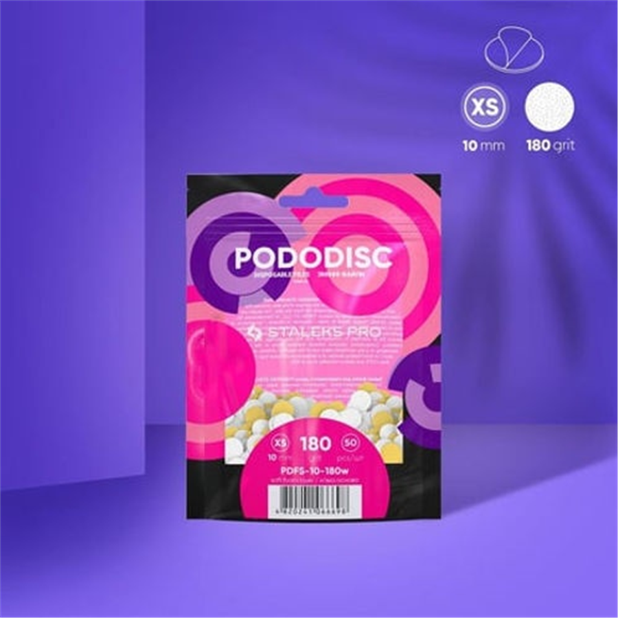 PODODISC STALEKS PRO XS Pedikür Disk İçin Yumuşak Tabanlı Yedek Beyaz Törpüler,