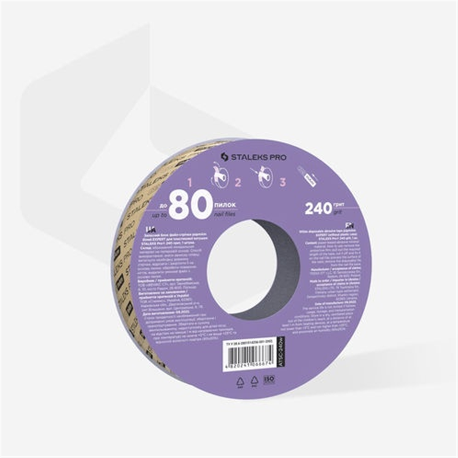STALEKS PRO Plastik Bobin İçin EXPERT Yedek PapmAm Beyaz Bant Törpü Bloğu, 240 G