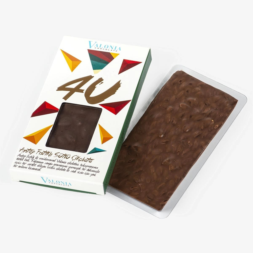 4U Sütlü Antep Fıstıklı Çikolata  100 g