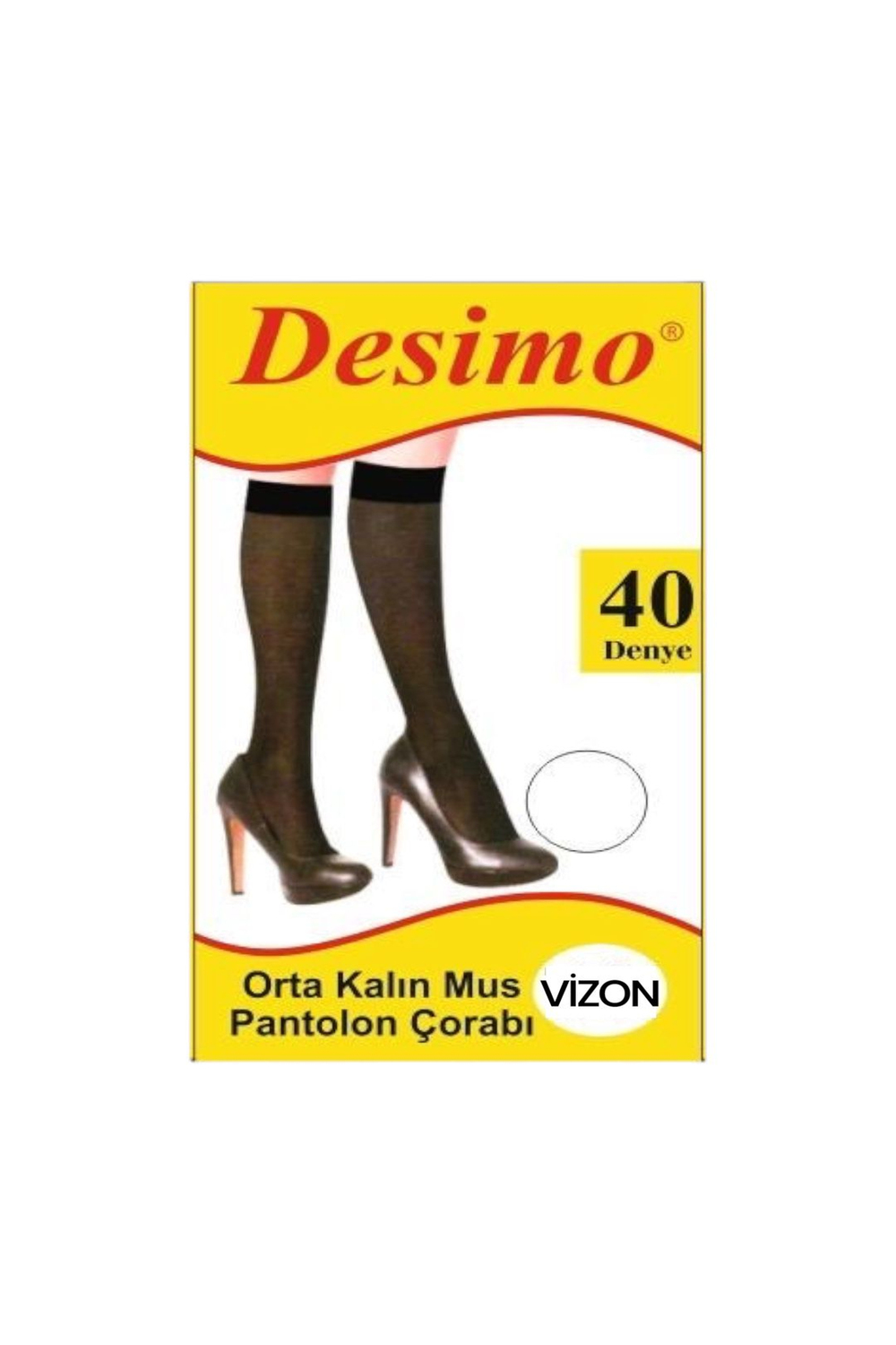 40 Denye Kadın Orta Kalın Opak Diz Altı Pantolon Çorabı – 12 Çift - Vizon (86)
