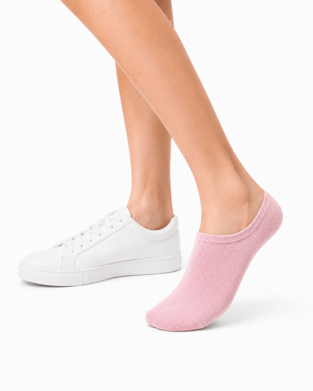 Kadın Bambu Dikişsiz Görünmez Babet ve Sneaker Çorabı – 12 Çift - AÇIK PEMBE