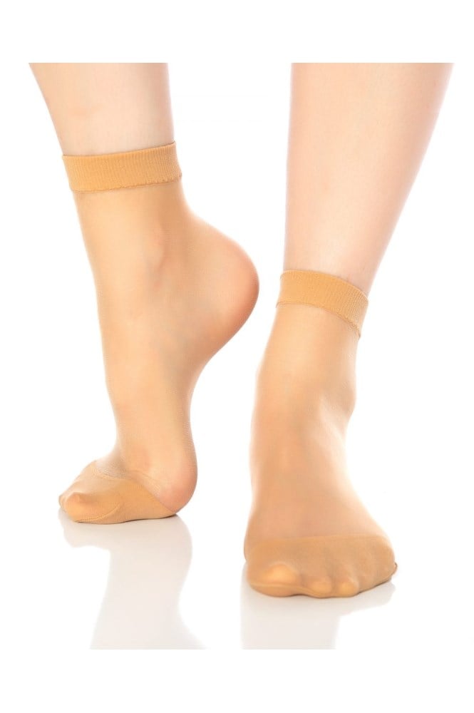 Fit 15 Denye Kadın İnce Parlak Soket Çorap – 12 Çift - Sahra Ten (51)