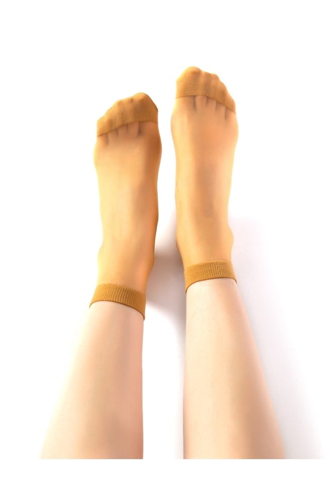 Fit 15 Denye Kadın İnce Parlak Soket Çorap – 12 Çift - Ten (57)