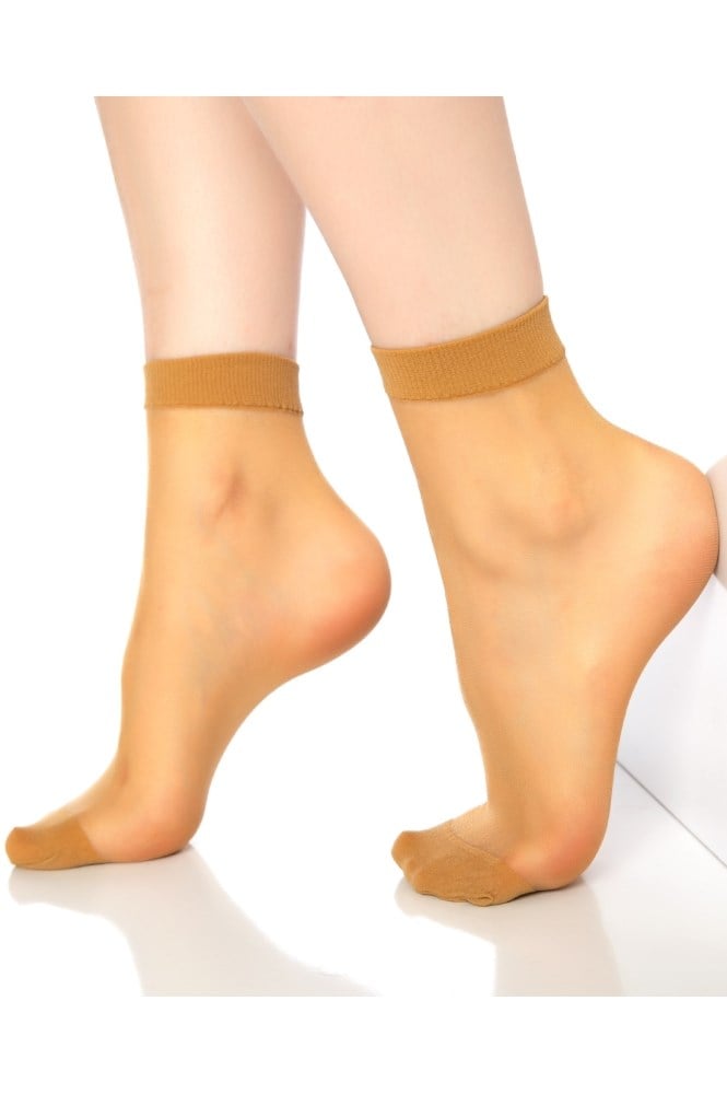 Fit 15 Denye Kadın İnce Parlak Soket Çorap – 12 Çift - Ten (57)