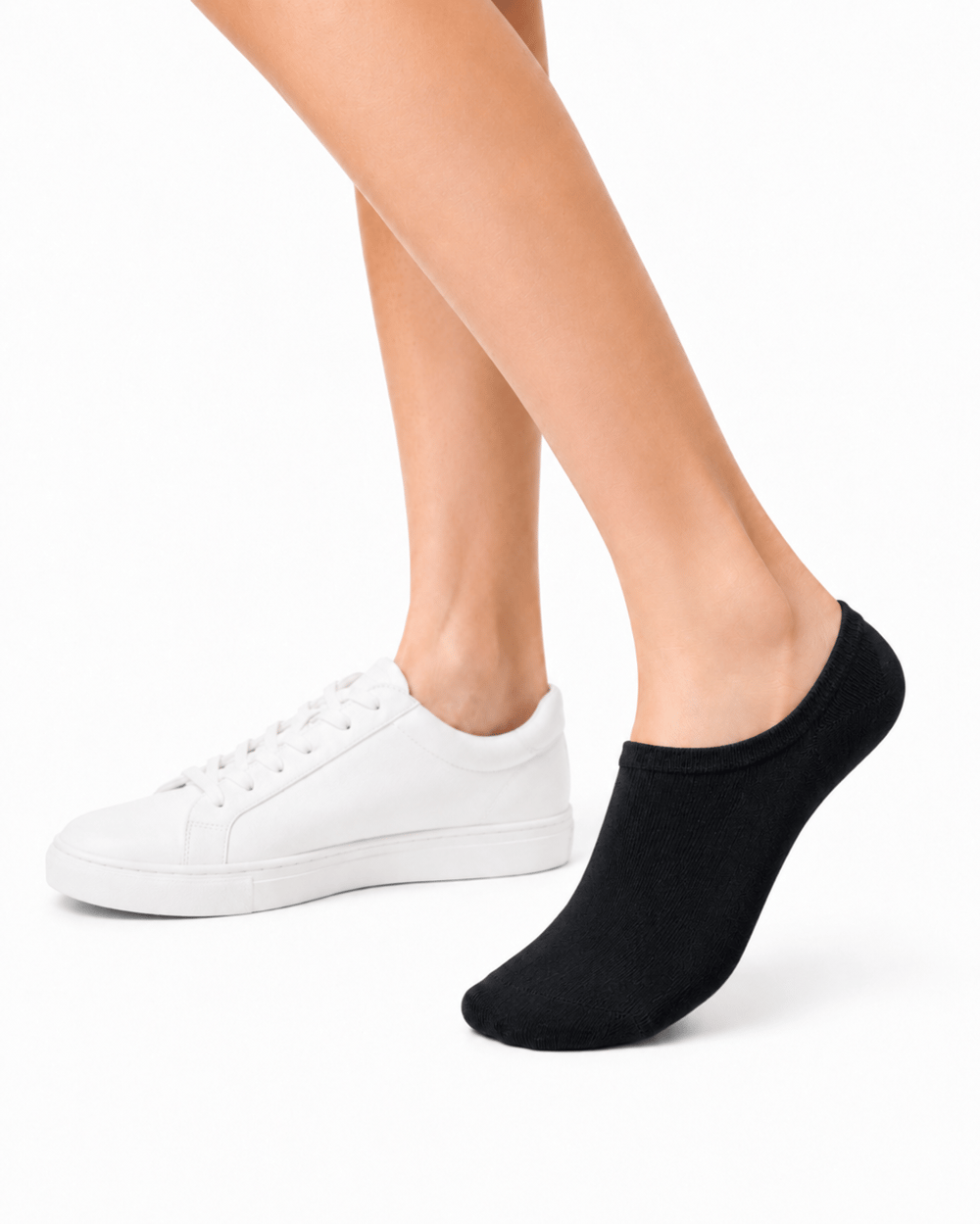 Kadın Bambu Dikişsiz Görünmez Babet ve Sneaker Çorabı – SİYAH
