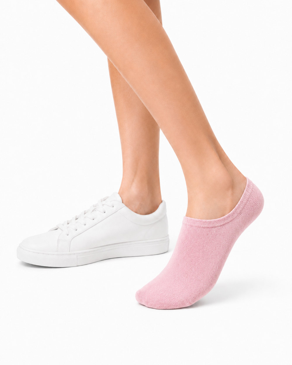 Kadın Bambu Dikişsiz Görünmez Babet ve Sneaker Çorabı – AÇIK PEMBE