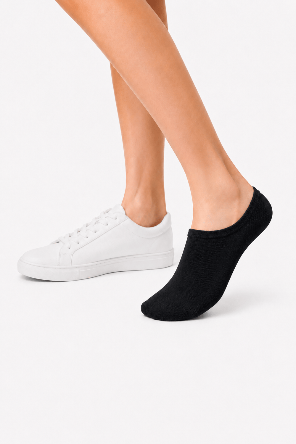 Kadın Bambu Dikişsiz Görünmez Babet ve Sneaker Çorabı – 12 Çift - SİYAH 