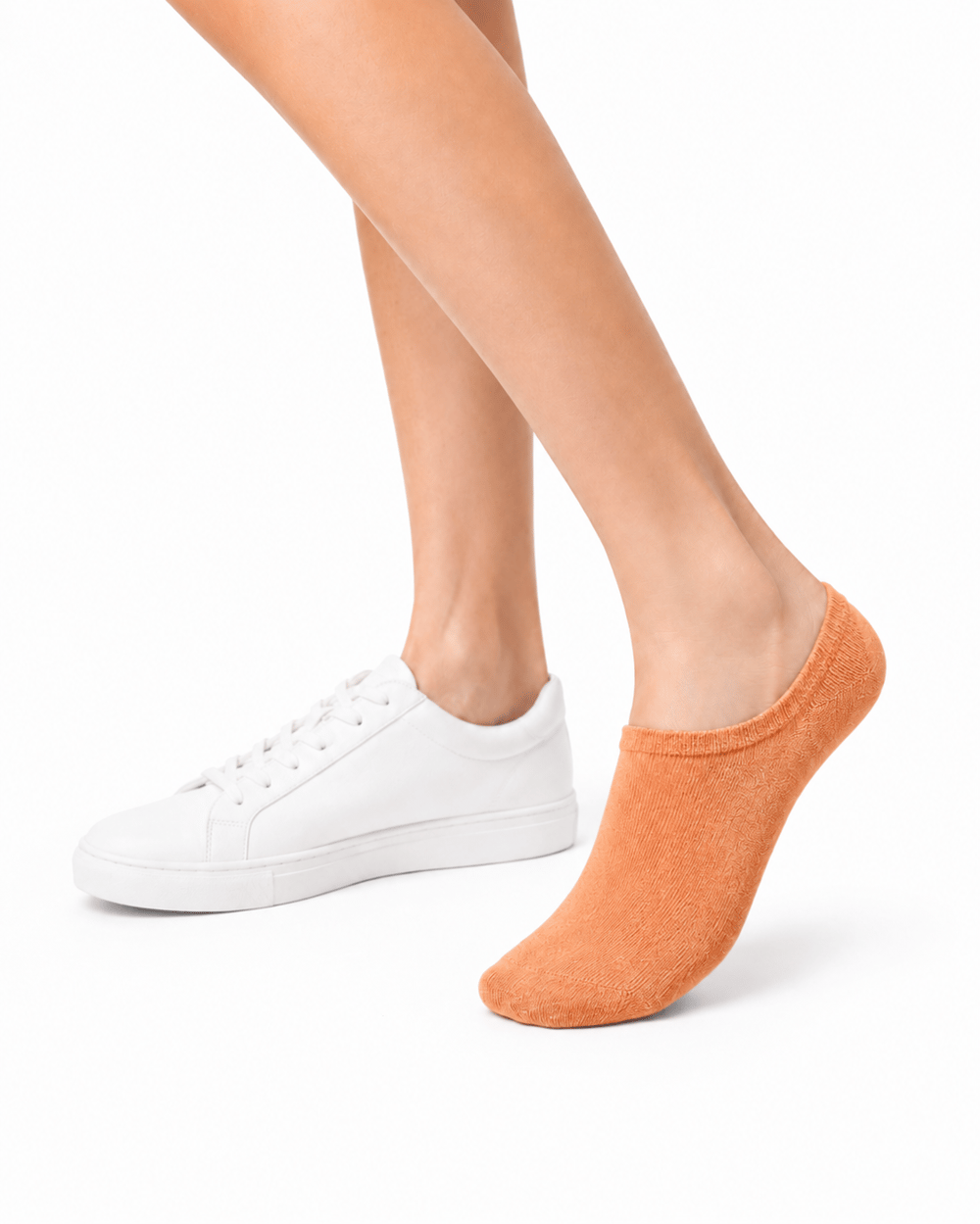 Kadın Bambu Dikişsiz Görünmez Babet ve Sneaker Çorabı – TURUNCU