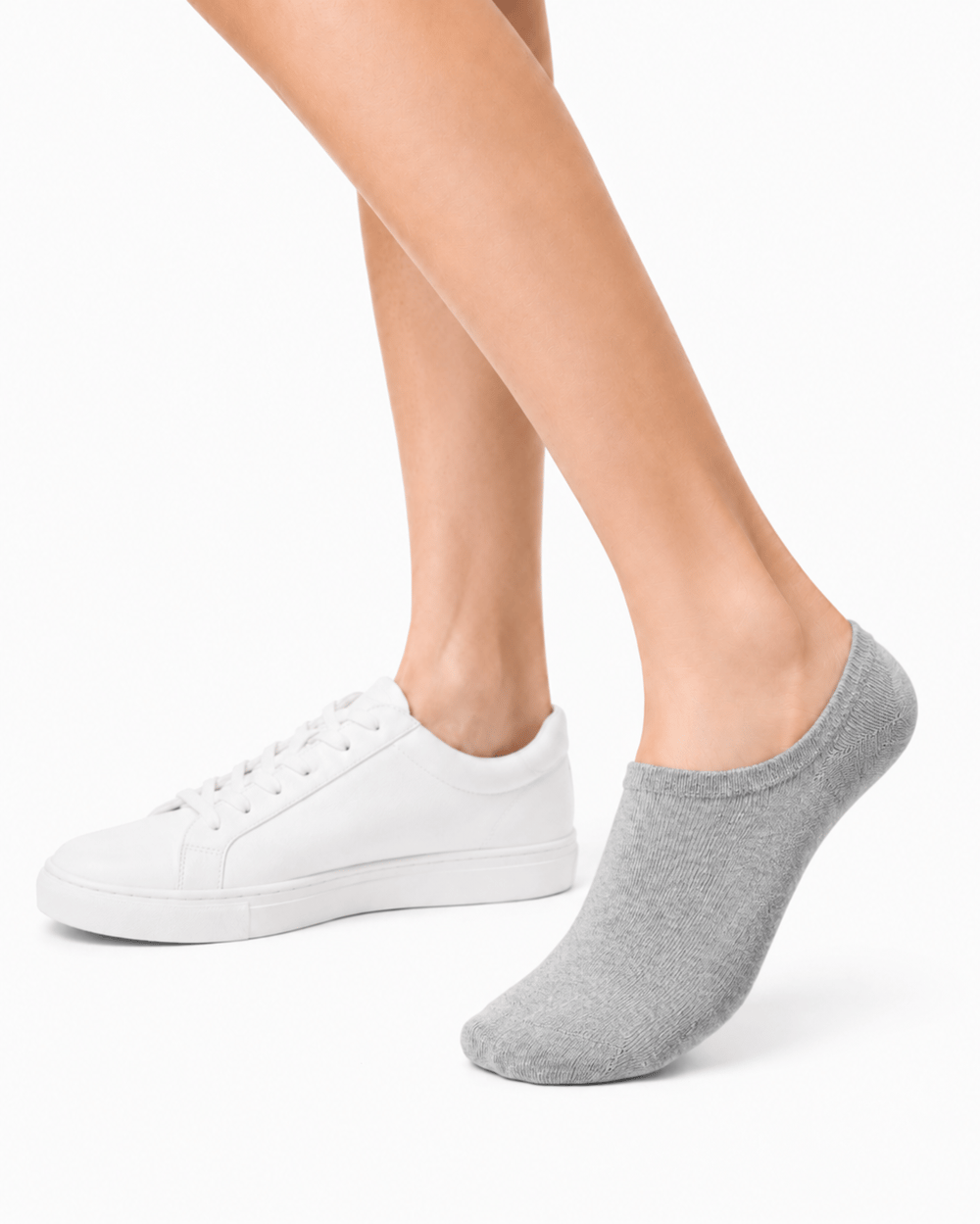 Kadın Bambu Dikişsiz Görünmez Babet ve Sneaker Çorabı – GRİ