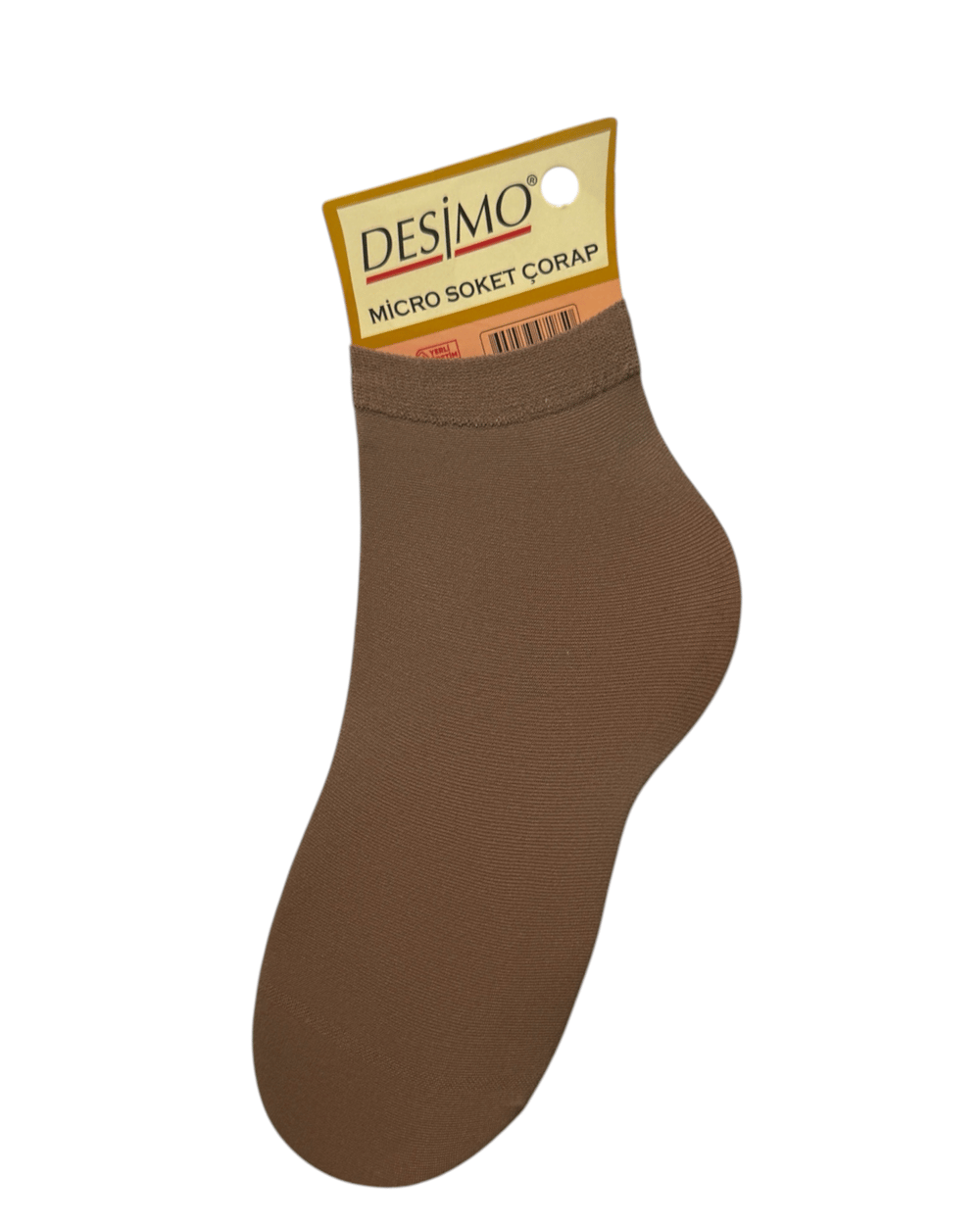Micro 40 Denye Kadın Mikrofiber Orta Kalın Soket Çorap – 12 Çift - Bronz (38)
