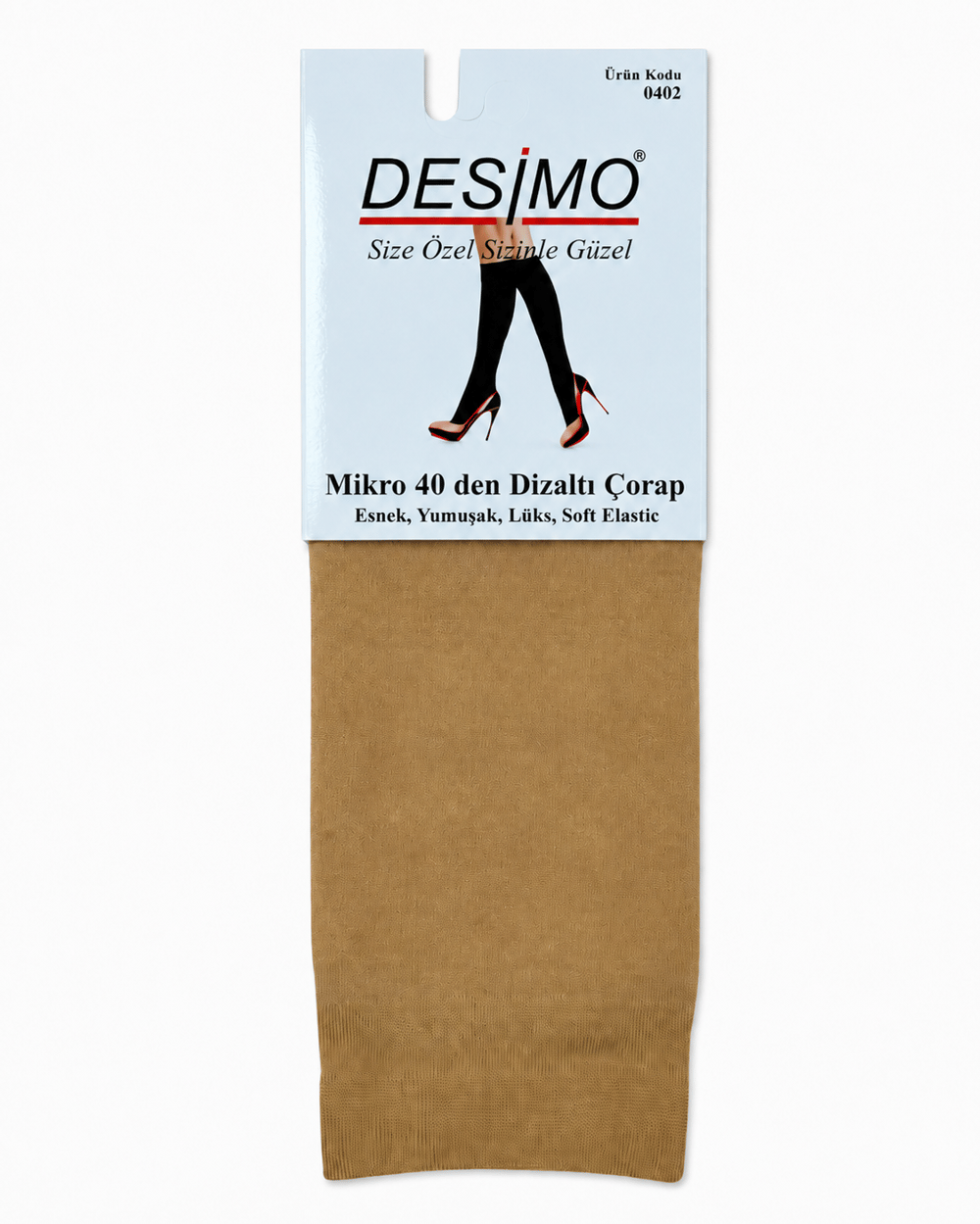 Micro 40 Denye Kadın Mikrofiber Orta Kalın Diz Altı Pantolon Çorabı – 12 Çift - Ten (57)