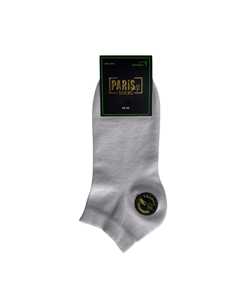 Premium Erkek Bambu Dikişsiz 4 Mevsim Patik Çorap – 12 Çift - BEYAZ