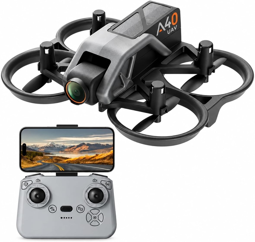 Blic A40 Mini Drone Çift Bataryalı Wi-Fi Kameralı 150m Menzilli Tek Tuşla Kalkış İniş 360° Takla