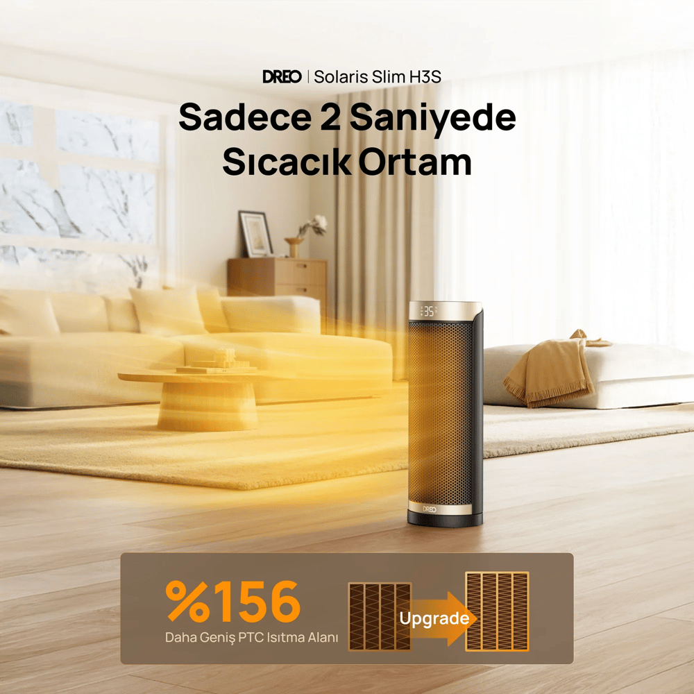 DREO Solaris Slim H3S Akıllı Elektrikli Isıtıcı