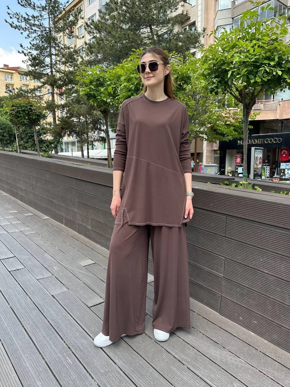 Ceremony 5991 Kahverengi Bambu Pantolonlu İkili Takım