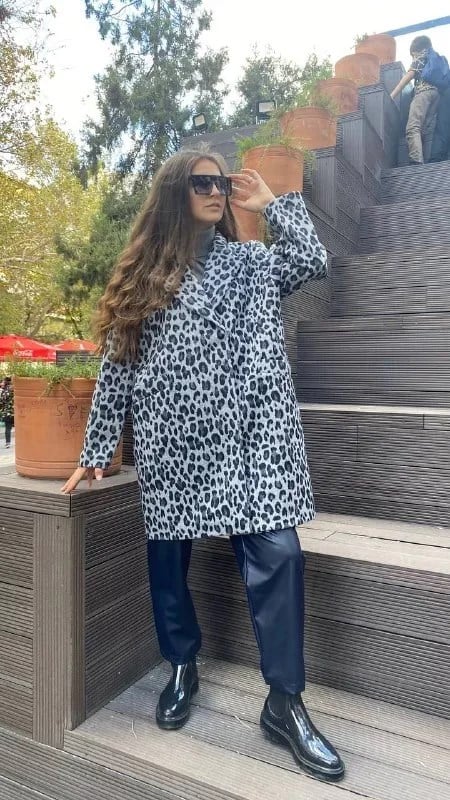 Cloche CL2970 Gri Leopar Kaban