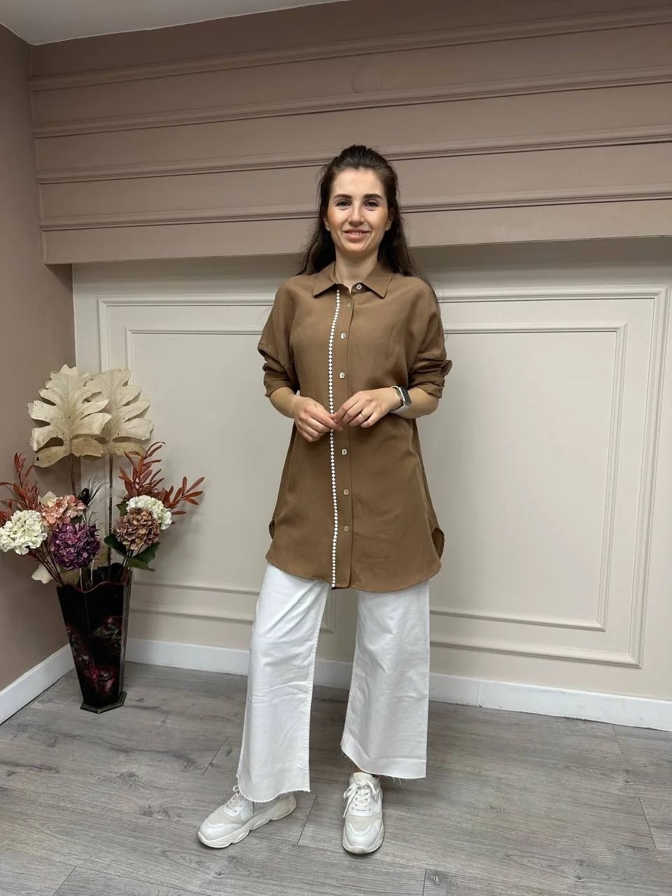 Cloche CL3034 Kahverengi Tunik