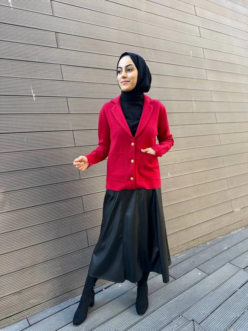Cloche CL3266 Kırmızı Triko Ceket