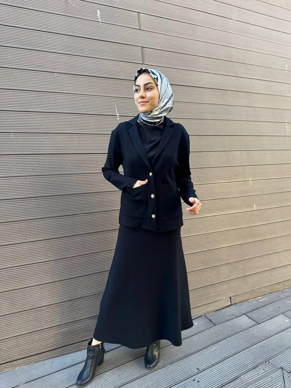 Cloche CL3266 Siyah Triko Ceket