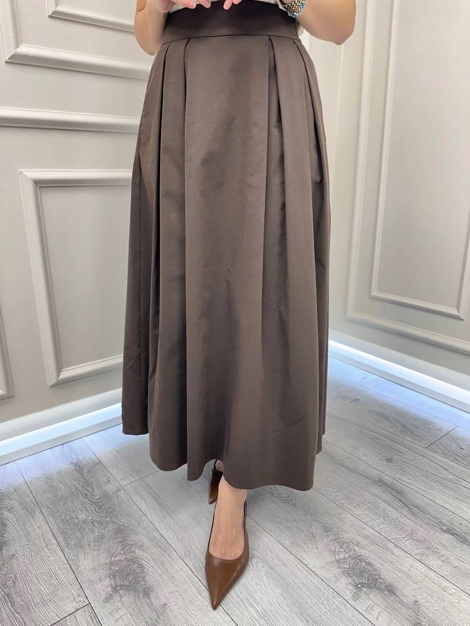 Exquise E25K05115027 Kahve Jakalya Etek