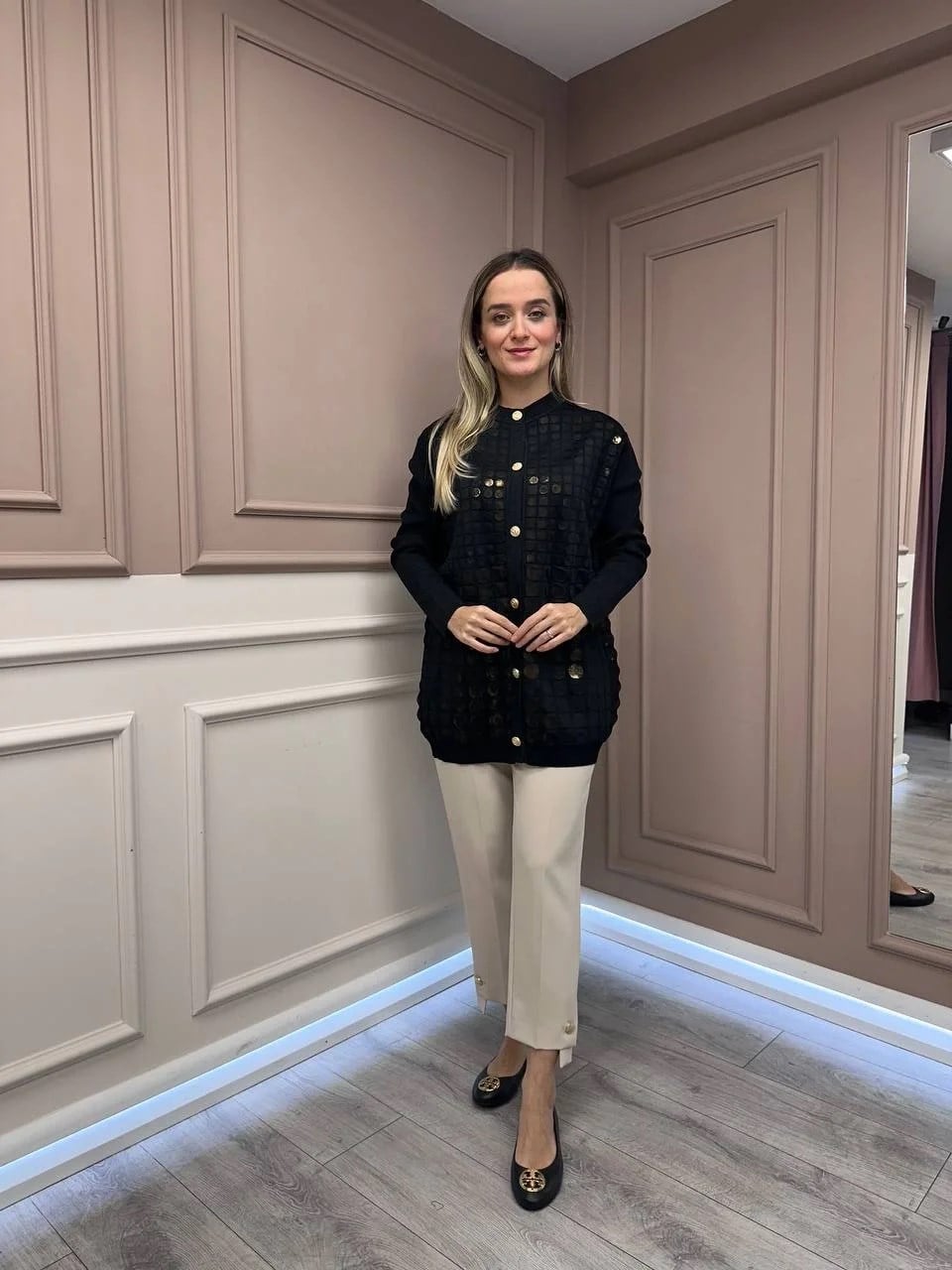 Ghisa 26KGSCKT3027 Siyah Triko Ceket