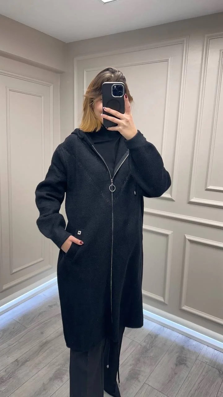 Ghisa 26KGSKBN6549 Siyah Taş Detaylı Angora Kaban