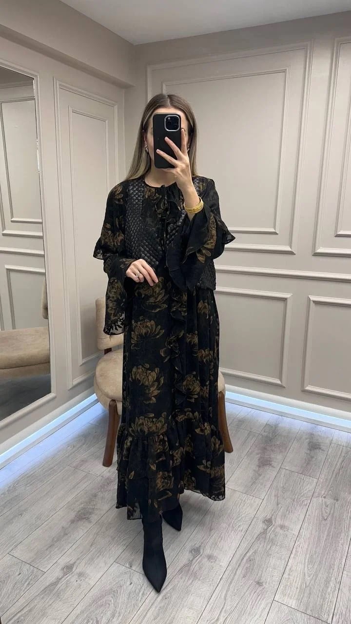 Ghisa 26KGSTKM4124 Gold Yelekli Elbise