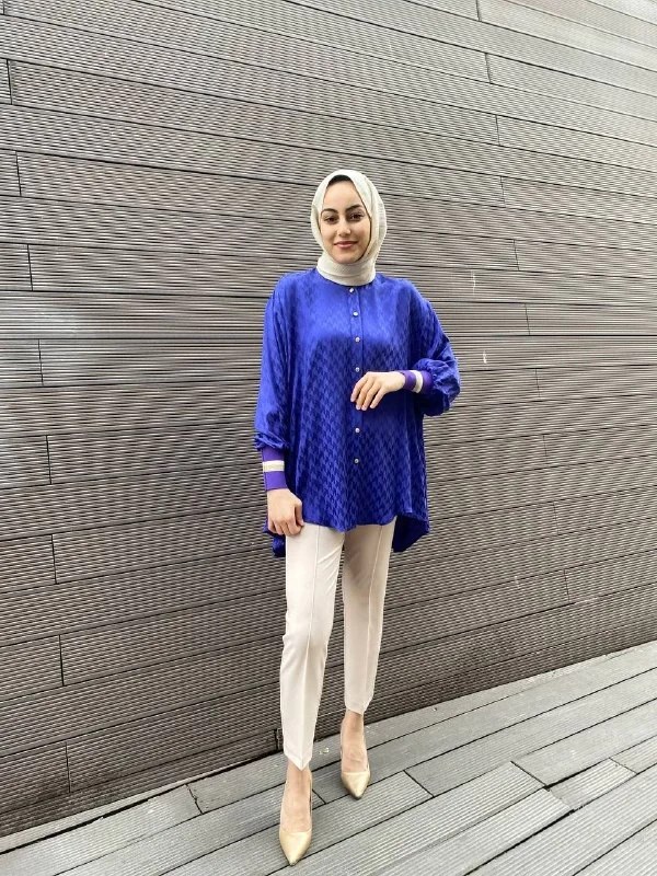 Ghisa 4YGSTNK4511 Mor Yakası Ribanalı Tunik