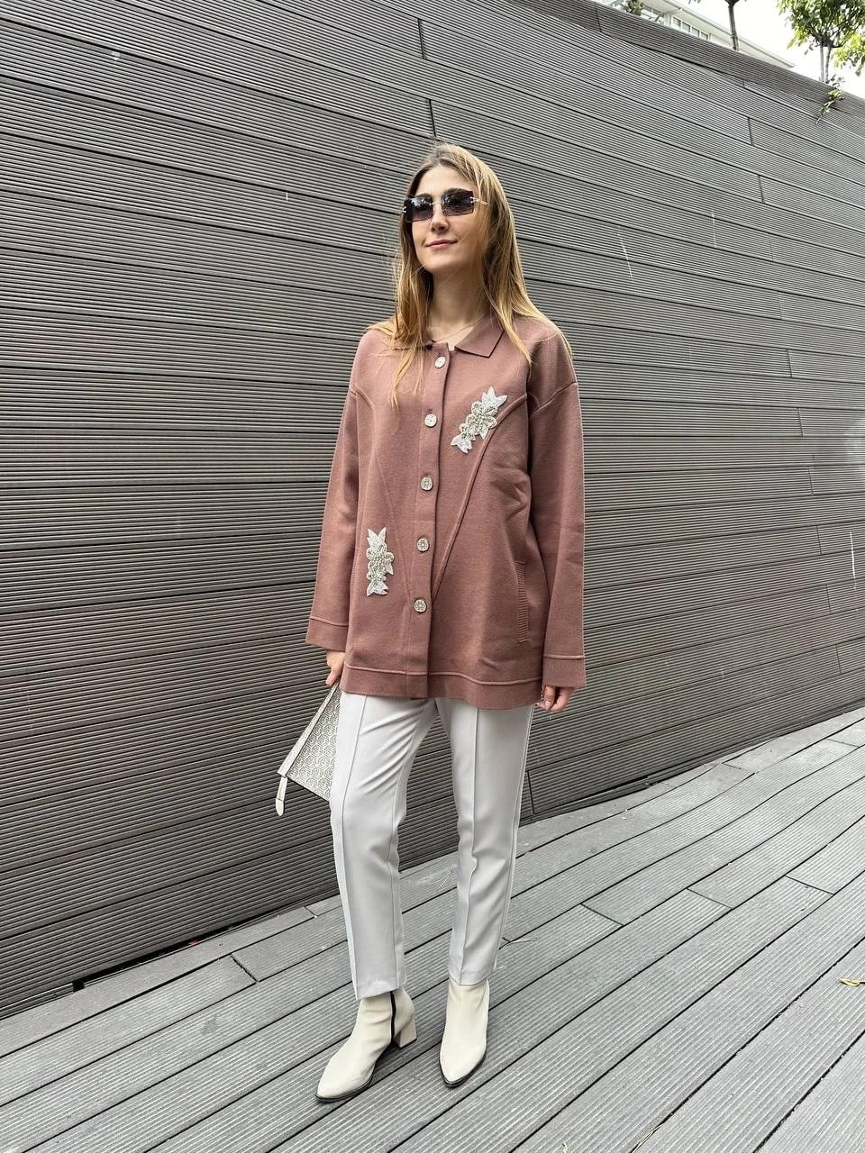 Ghisa 5KOBHRK3099 Kahve Detaylı Hırka