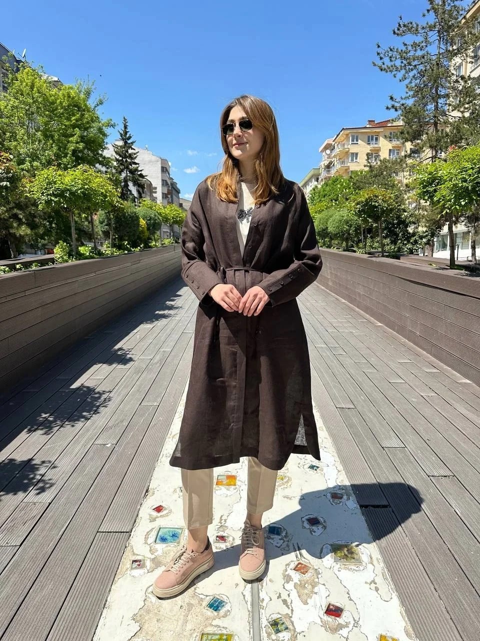 Hilay HLY0125Y104.003 Kahve Gloria Tunik
