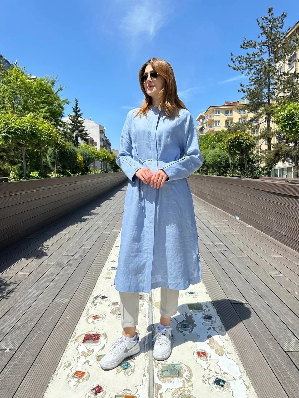 Hilay HLY0125Y104.003 Mavi Gloria Tunik