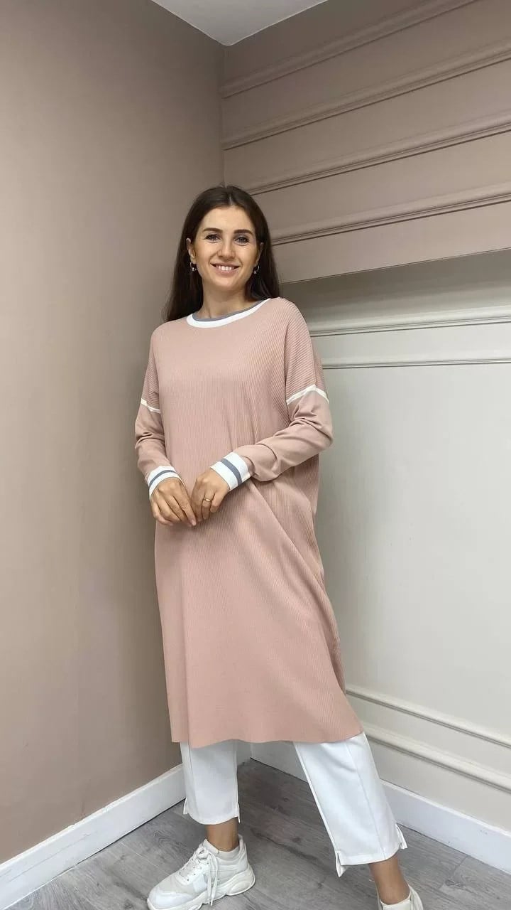 İnvee 5736 Somon Triko Tunik