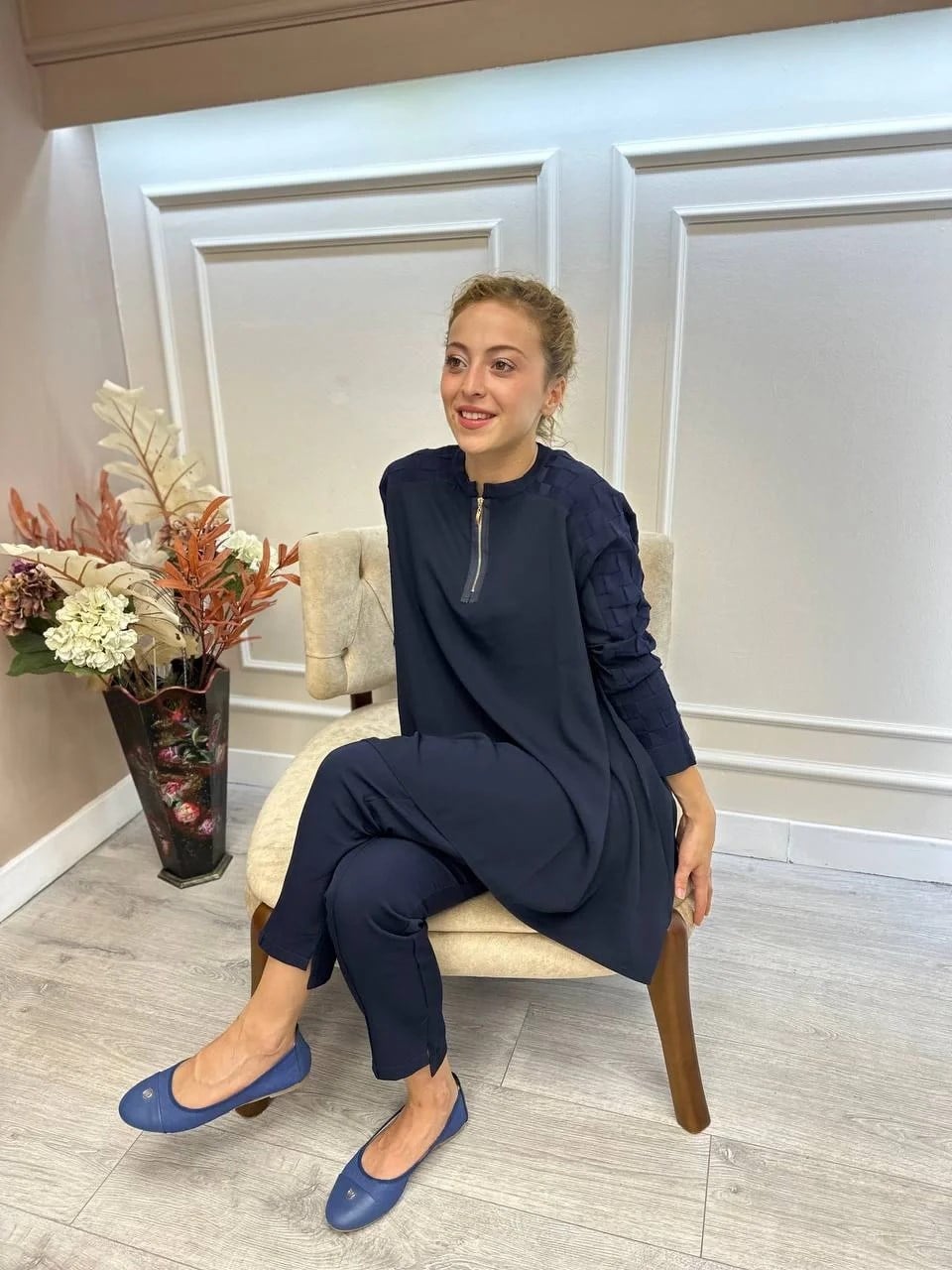 İnvee 6143 Lacivert Triko Tunik