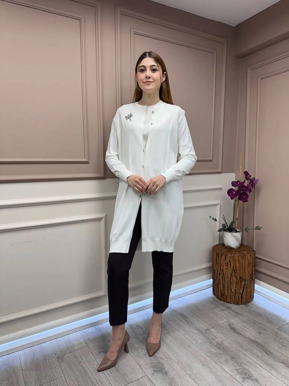 İnvee 6283 Ekru Yusufçuk Hırka