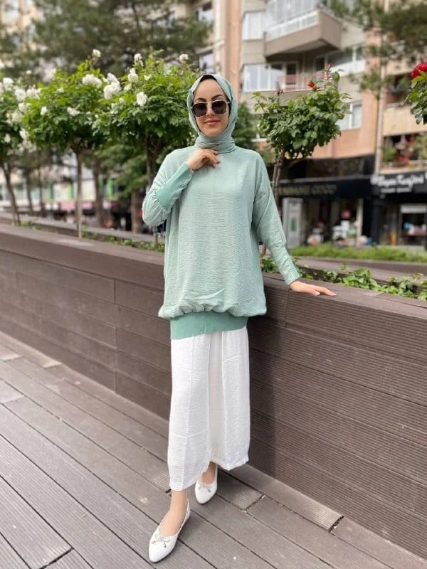 İnvee 6419 Limon Küfü Caz Tunik